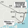 京釜線KTX第2期工事区間の試運転