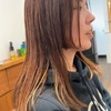 ミディアムロングの顔まわりデザインカット【フリンジレイヤード】
