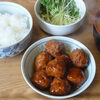 今日の食べ物　朝食に肉団子