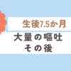 育児日記　生後7.5か月　大量の嘔吐　その後