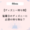 【ディズニー持ち物】猛暑日のディズニーに必須の持ち物は？｜暑さ対策をしっかりして夏ディズニーを楽しもう！