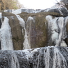 冬　袋田の滝　氷瀑は融解気味