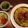 ばんぼしゅ　カレーピラフ+カニクリームコロッケ　\530+\260 