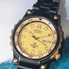 【SEIKO 5H23-6379】BLACK PVD ユニークケースダイバー