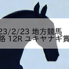 2023/2/23 地方競馬 姫路競馬 12R ユキヤナギ賞C2
