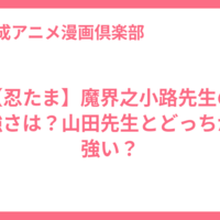 【忍たま】魔界之小路先生の強さは？山田先生とどっちが強い？