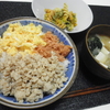 【ある日の晩御飯】手作り鳥そぼろで三色丼