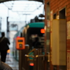 雨の夕景②「東急世田谷線三軒茶屋駅」