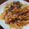 白菜のミートソースパスタ