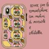 cover per lo smartphone con motivi di nocciole e Nutella【ヘーゼルナッツとヌッテッラ柄のスマフォ用のカバー】