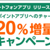 Vポイントアプリへのチャージ20％増量キャンペーン　☆彡