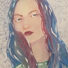赤と青の間でお絵描き