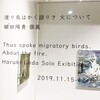 植田陽貴 個展 「渡り鳥はかく語りき 火について」at BIOME kobe