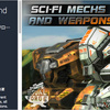 Sci-Fi Mechs and Weapons Pack　破壊力抜群ウェポンセット！重量級マシン4体の3Dモデルパック