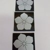 家紋ステッカー「桔梗紋」（印刷シール）３枚セット