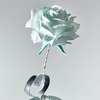 ポーラの薔薇〜アルミ花瓶にホワイトＨＴを添えて〜／Rose for POLA -white HT-