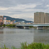 夏の終わり（瀬田川大橋と東海道線瀬田川鉄橋その１）