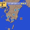 🔔夜だるま地震速報/最大震度3、日向灘