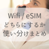 海外旅行・日本への一時帰国でWiFiルーターかeSIMどっち派？