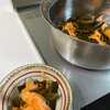 作り置きおかず2点。。。昆布の佃煮、ほうれん草とサバ缶のごま和え