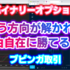 バイナリーオプション「狙う方向が解かれば自由自在に勝てる！！」ブビンガ取引