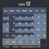 2024年12月の営業予定