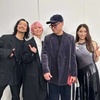 土屋太鳳、映画『マッチング』で共演の佐久間大介&金子ノブアキとのオフショット