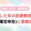 生後3.5か月　出産した年の医療費控除申請(確定申告)に悪戦苦闘
