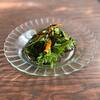 春菊と松の実の海苔あえ　レシピ
