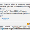  PyCharmで、Windows Defender might be impacting your build performance.