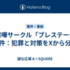 口喧嘩サークル「プレステージ」事件：犯罪と対策をXから分析