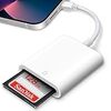 SDカードリーダー、iPhone/iPadに適用, 写真/ビデオ高速転送 メモリカードリーダー 双方向データ転送