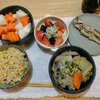 トウモロコシごはん。シシャモ。寄せ鍋(新規作成)。