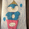 雪ペンギンのペン太の絵を描きました！