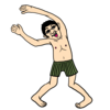 楽しく踊る人 のイラスト
