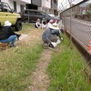 営繕作業、ボランティアの出勤、出店準備、こいのぼり