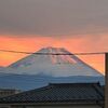 夕焼けと赤富士