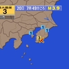 夜だるま地震情報／最大震度3