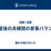 出産後の夫婦間の家事バランス