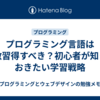 プログラミング言語は複数習得すべき？初心者が知っておきたい学習戦略