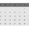 HTML / CSS でカレンダーを作ってみた