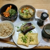 ブロッコリーのスプラウト。レンチン茄子。野菜味噌汁。