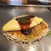 【弁兵衛 横川店】相性バッチリ！オムレツ乗ったお好み焼き(西区横川町)