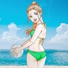 太陽の下の水着美女