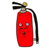 かわいい消火器 のイラスト
