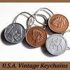 アメリカン雑貨｜USAヴィンテージキーホルダー・インディアンヘッドセント・ペニー硬貨・銀行ノベルティRARE COIN SHOWRINGS [OTH-25-001]