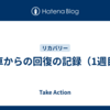 落車からの回復の記録（1週目）