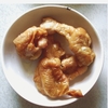 鶏皮をトースターでこんがり焼きました。笑