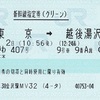 たにがわ407号　新幹線指定券（グリーン）