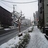 雪の中学校へ